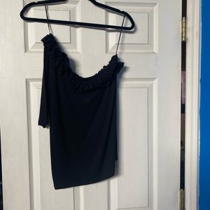 Black one sleeved top